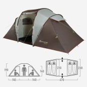 Палатка 4-местная Outventure Hudson 4 Alternative